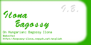 ilona bagossy business card